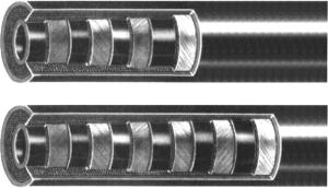 China Four Spiral Steel Wire Strengthened Hydraulic Hose Withstand 140 - 340MPa Pressure factory