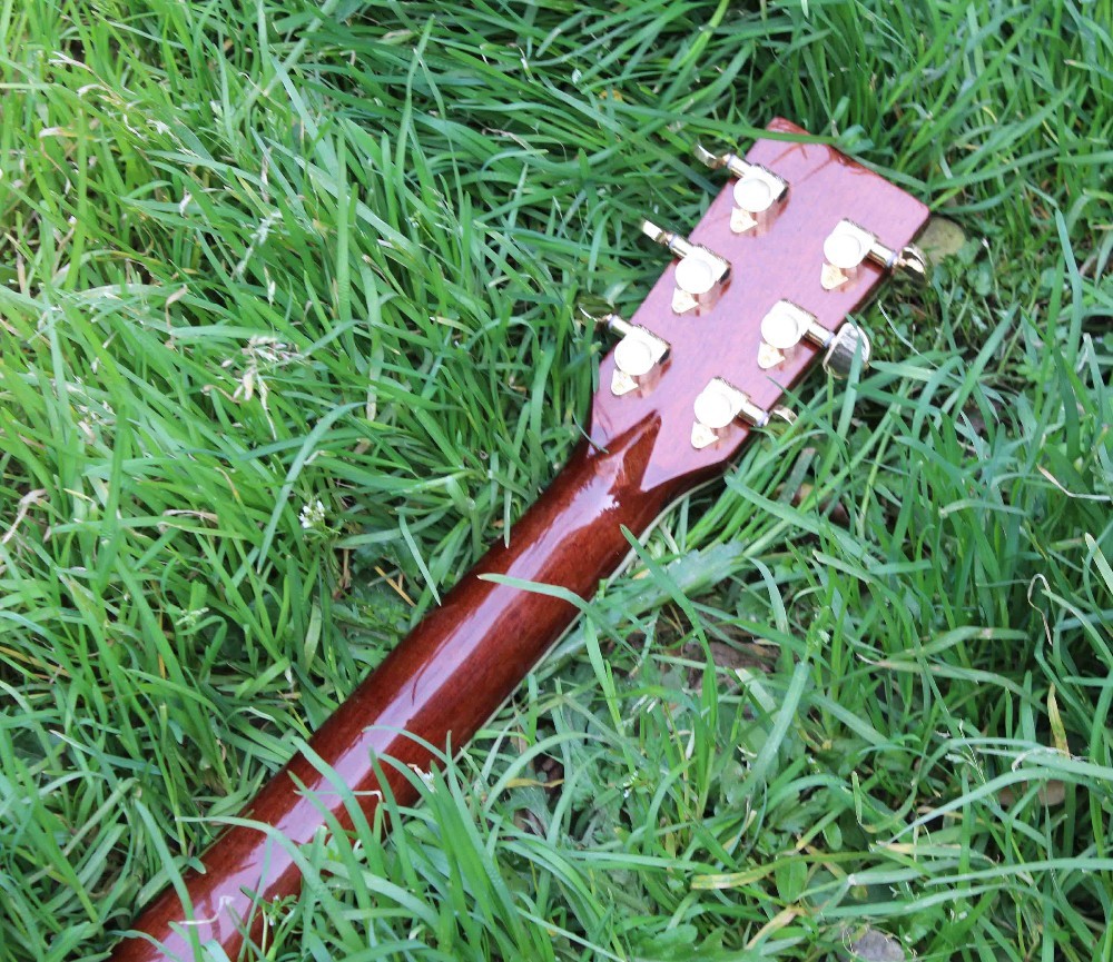 Custom 41 Inch Solid KOA Wood Top Cutaway Classic Folk Acoustic Guitar Real Abalone Inlay D-Shape Electric Guitar Wood P