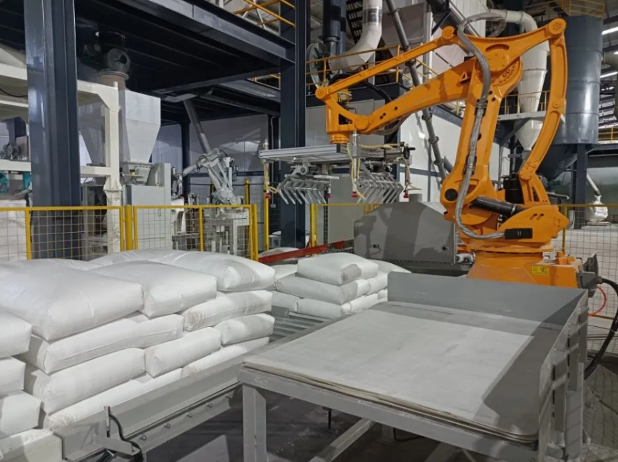 Gypsum Robotic Arm Palletizer Machine 180kgs Robotic Palletizing System