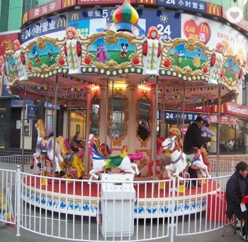 6-36 Seats First Carousel Ride , Attractive Carousel Gardens Amusement Park Rides