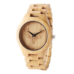 China Bamboo Wooden Quartz Watch Fashion Luxury Brand Analog One Year Warranty factory