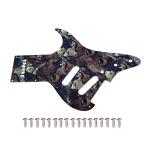 SSS Electric Guitar Pickguard Set Battlefield Pattern 3-Ply 11 holes Screw Back
