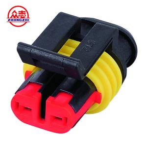 China Plastic 2 Pins Waterproof Auto Wire Connectors TS16949 Certification factory