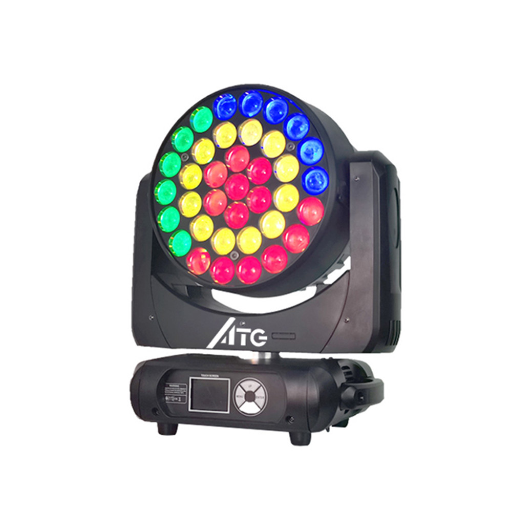 New Arrive 37*15W Moving Head LED Beam Light Perfect Zoom Wash Color Mixed Dj Wash Stage Lights RGBW 4in1