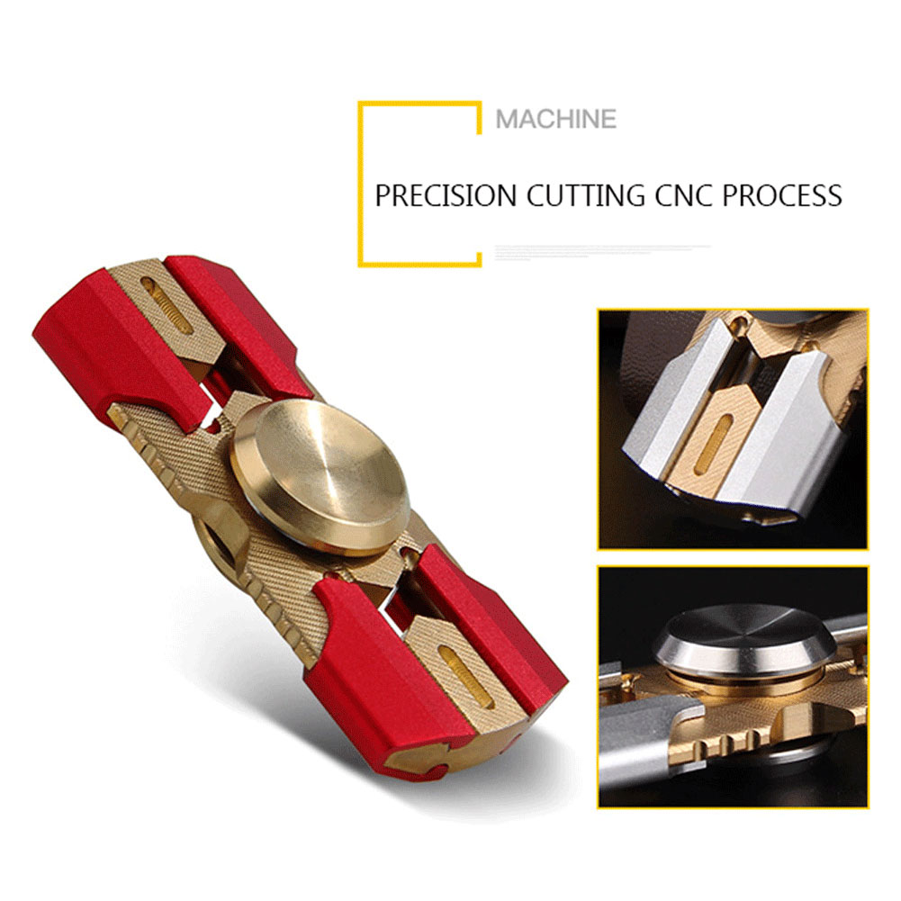 Pure Copper Mechanical Armor Metal Hand Spinner Fidget Toy for Adults Pressure Relief