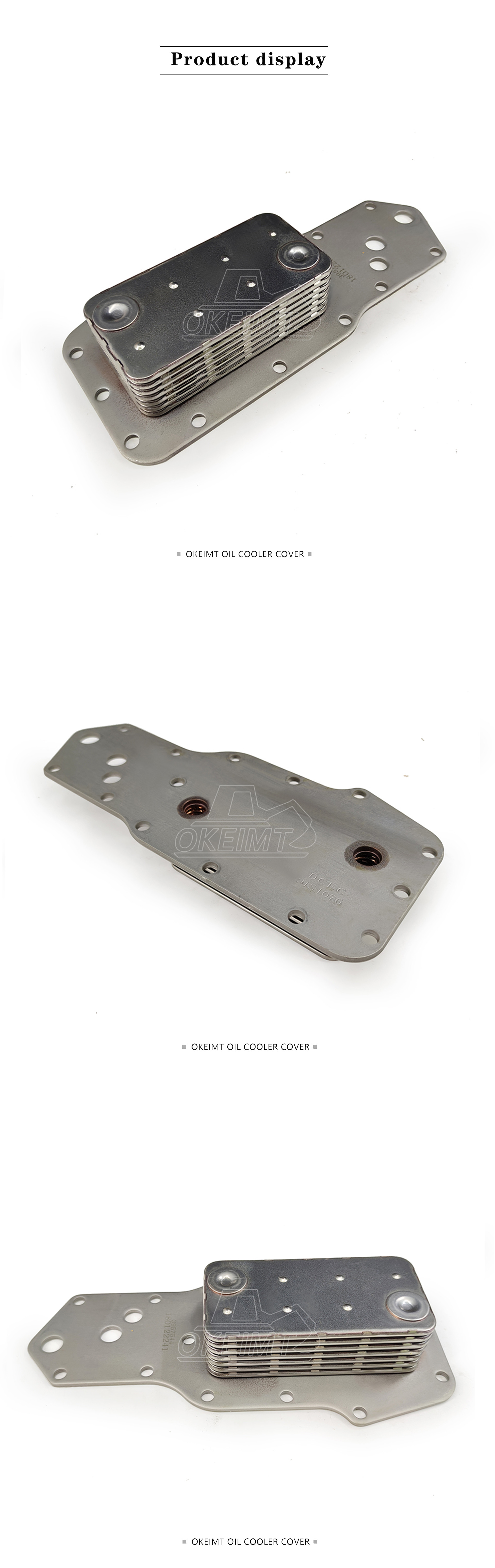 OKEIMT High Quality 3921558 Excavator Engine Oil Cooler 6BT Cummins Oil Cooler Core