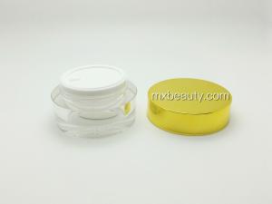 China first class pmma straight cream jar for different size 50g acrylic cream jar plastic cream jar cosmetic packaging factory