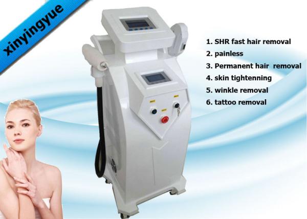 Professional SHR Bipolar RF Radio Frequency Skin Tightening Machine / Yag Laser
