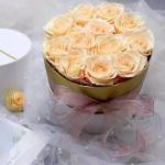 Free shipping natural fresh preserved roses packing in gift box