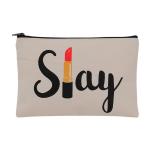ROHS Lady Women Cotton Canvas Cosmetic Pouch Bag Bulk