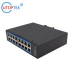 Industrial 16x10/100/1000Mbps RJ45 ports network switch DIN Rail IP40 4KV -40 ~