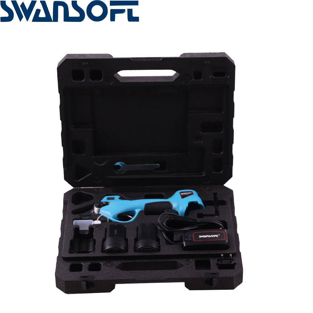 Swansoft 16.8VV 32MM Cordless electric pruning shear with li-ion battery 3.2CM electric pruning scissors