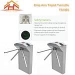 Biometric Drop Arm Tripod Turnstile Gate RFID Reader And SUS304 Stainless Steel