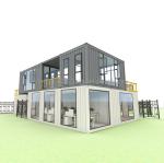 Galvanized Steel Square Tubes Main Structure for Custom Hotel Container House