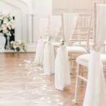 Strong Frame Catering Metal Wedding Chair Fancy Hotel Furniture UV Resistant
