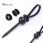 7.5x280mm Delock Cable Tie Black Color With Slat Base Nylon Clamp