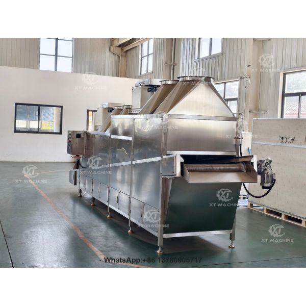 600-1800kg/h Automatic Peanut Cooling Machine Nuts Roasting Cooler LNG/LPG Gas Heating
