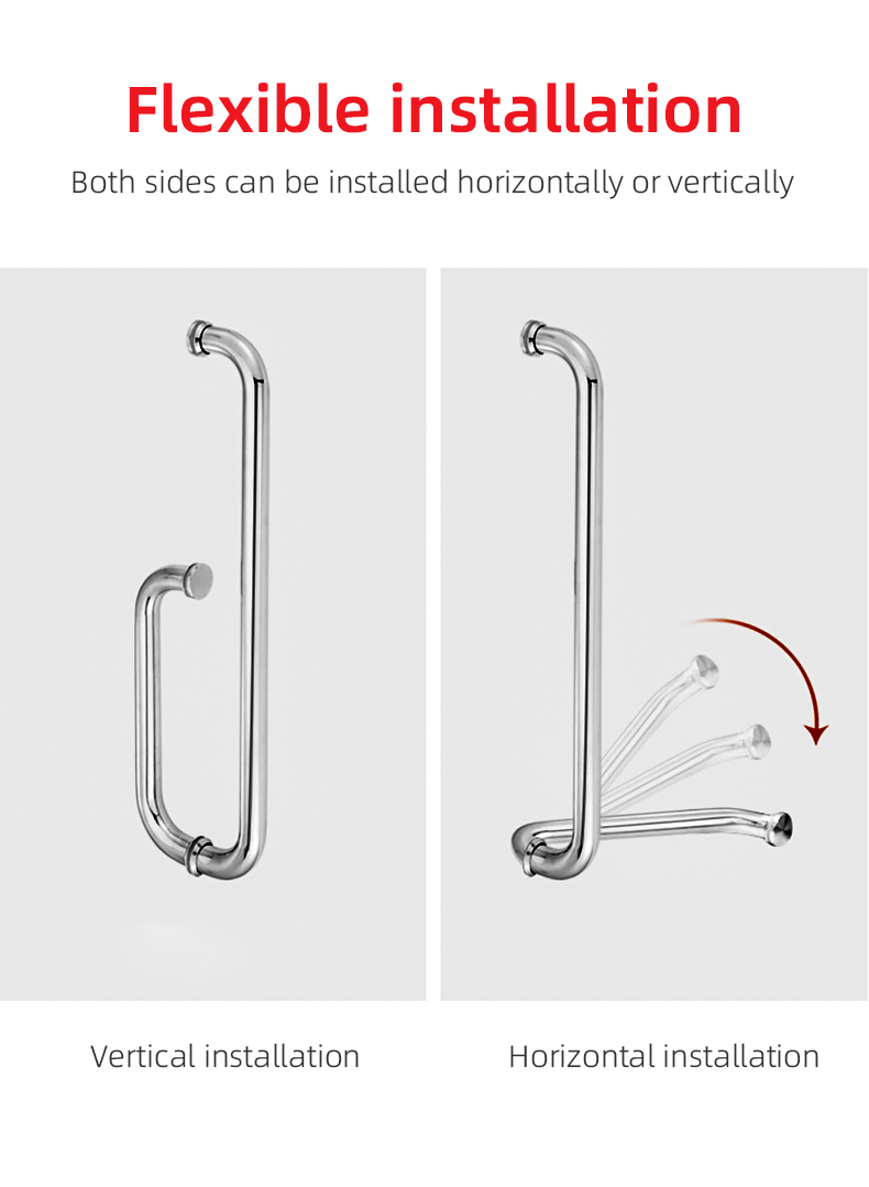 Wholesale Stainless Steel Gold Sliding Glass Door Pull Handle Shower Glass Door Handle