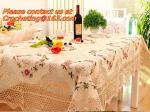 christmas tablecloths cotton and linen, Tablemat, Corcheted Lace Table linen,