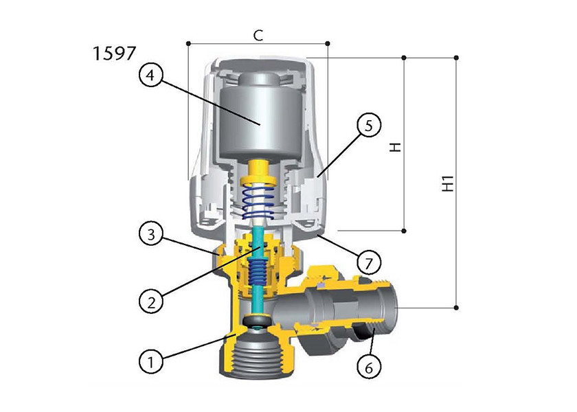 1/2” Angle Radiator Pack Underfloor Heating Manifold Angle Radiator Valve