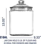 Glass Cookie Jars Labels Marker Gallon Canister Sets For Kitchen Counter With