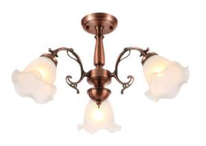 China Lily Of the Valley European Style Red Bronze Chandelier for living room energy-saving lamp 3-arm 5-arm availa factory