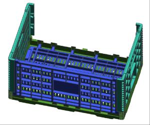China Collapsible Agriculture Fruit And Vegetable Plastic Crates Mesh Style factory