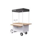 Wear Resistance Front Wheel 255mm Coffee Vending Cart