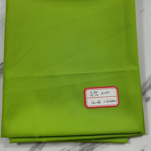 Green Twill Poly Viscose Blend 130X66 Polyester And Viscose Blend