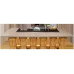 Rectangle Teppanyaki Grill Table Induction Heating 2400mm Length