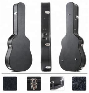 China Black Arch Top Acoustic Wooden Guitar Case Hardshell With Rugged Exterior factory