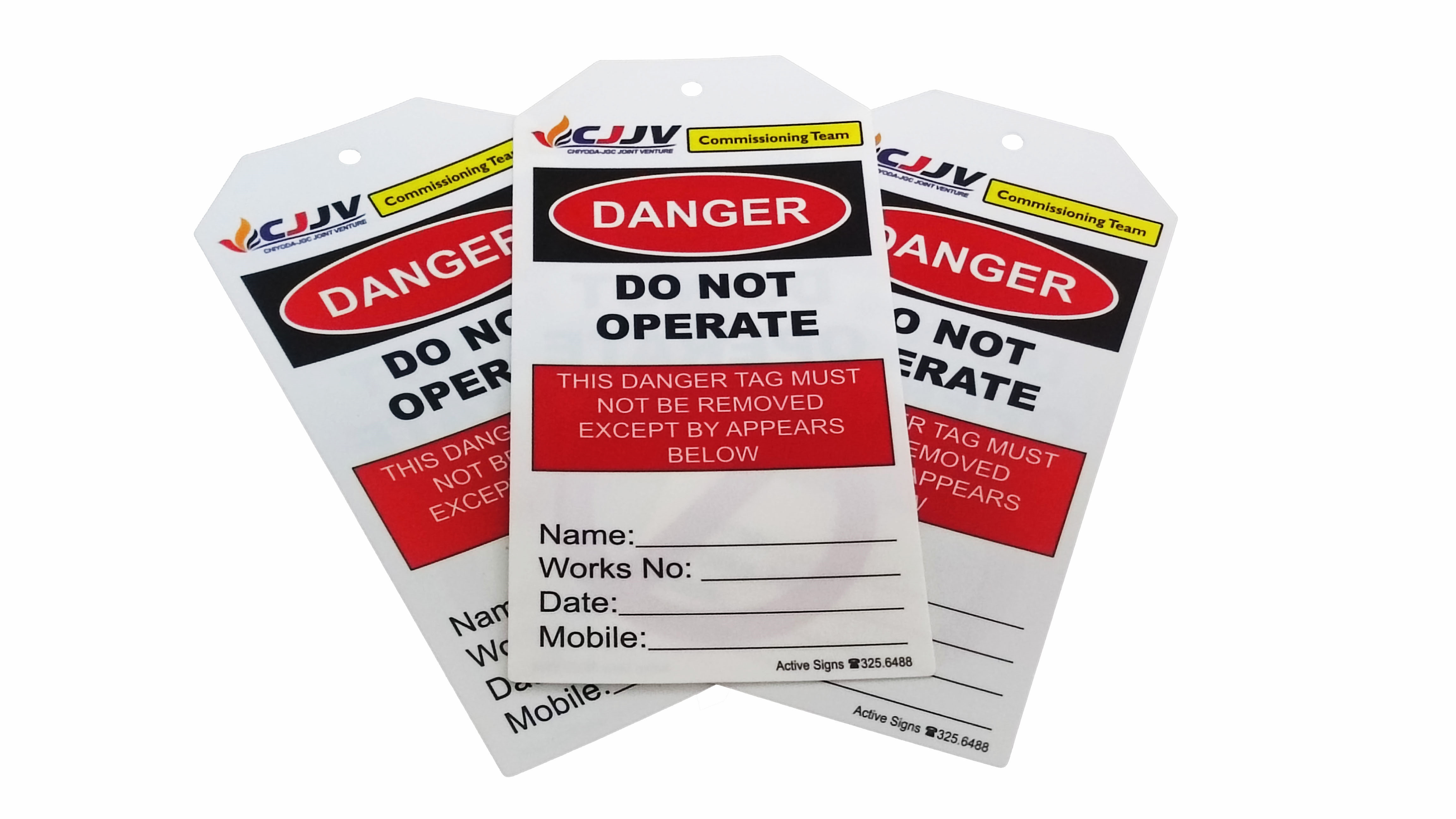 Custom Design Plastic Safety Tag for High Performance Applications