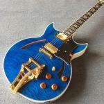 High quality Jazz Electric Guitar with Bigsby, Ebony Fingerboard, Guitar Quilted
