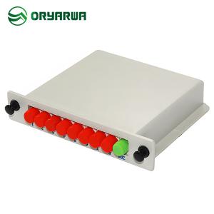 China FC UPC 1X8 Fiber Optic Cassette PLC Splitter ABS Material factory