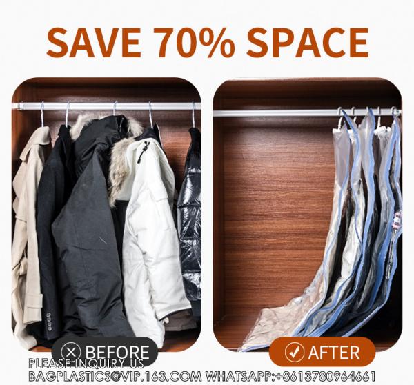 Space Saver Vacuum Compression Hanging Vacuum Storage Bag Down Jacket Vacuum