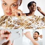 Wooden Stick Cotton Swabs Disposable Disinfect Cotton Swab Buds Green Environmen