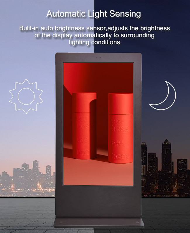 3500 Nits LCD Signage Display Outdoor Kiosk CMS Remote Monitor