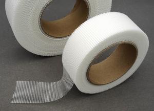 China Colorful Fiberglass Mesh Tape 5cm X45m Wall Alkali Resistant Glass Fiber Mesh Tape Glued factory