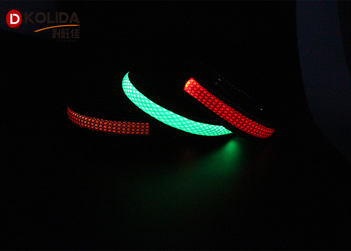 Nylon Airmesh Anti Lost Security Flashing LED Dog Collar Necklace For Pet