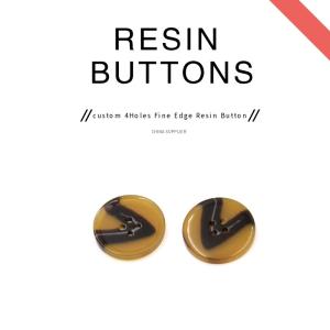 China 4 Holes Resin Button For Coats factory