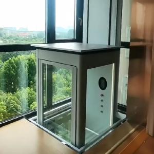 China 5 Stops Hydraulic Naked Cabin Elevators With 14.5 M Maximum Travel Height Hydraulic Lift For Home factory