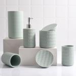 Commercial Sustainable Ceramic Bathroom Set Luxury For Bathroom Accessories