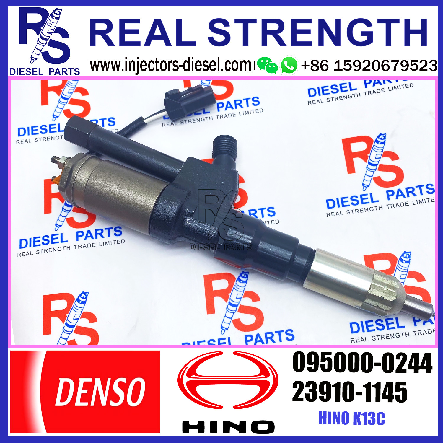 Diesel Fuel Injector 095000-0240 095000-0244 095000-0245 For HINO K13C 23910-1145 23910-1146 S2391-01146