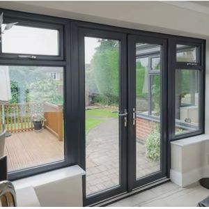 High-Quality Aluminum Alloy 6063-T5 Frame Swing Door for Commercial and