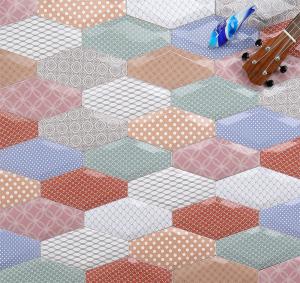 China Colorful Bevelled Bread Wall Tiles 10x20cm AAA Grade Subway Tiles For Dining Room factory