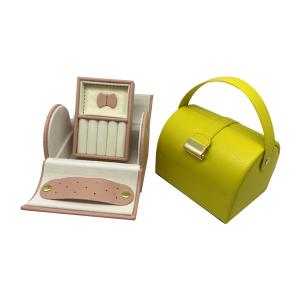 China Portable Jewelry display Box PU Leather Storage Case factory