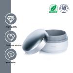 50ml White Opaque Plastic Cream Glass Bottle Jars With Silver Lids