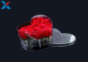 China Waterproof Acrylic Heart Box , 9 18 36 Holes Clear Acrylic Favor Boxes factory