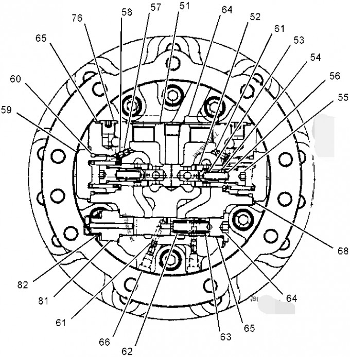 Industrial Excavator Planetary Gear , Hydraulic Final Drive Motor For ZAX240 Excavator