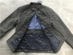 Winter Mens Nubuck Leather Jacket Charcoal Color Mandarin Collar TW68174